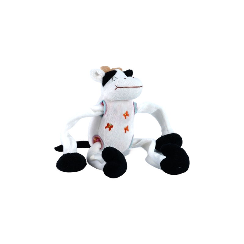 STA0876-1 Shaking Farm Five-Style Plush Toys – Cow, Frog, Duck, Dog, Pig