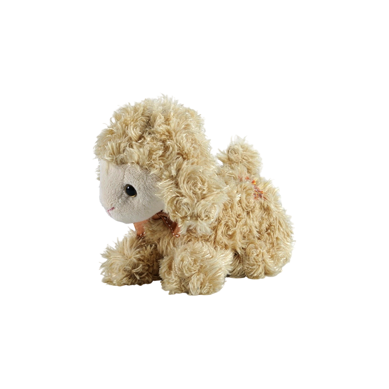 STA01341 Three-Color Lying-Pose Lamb Plush Toy