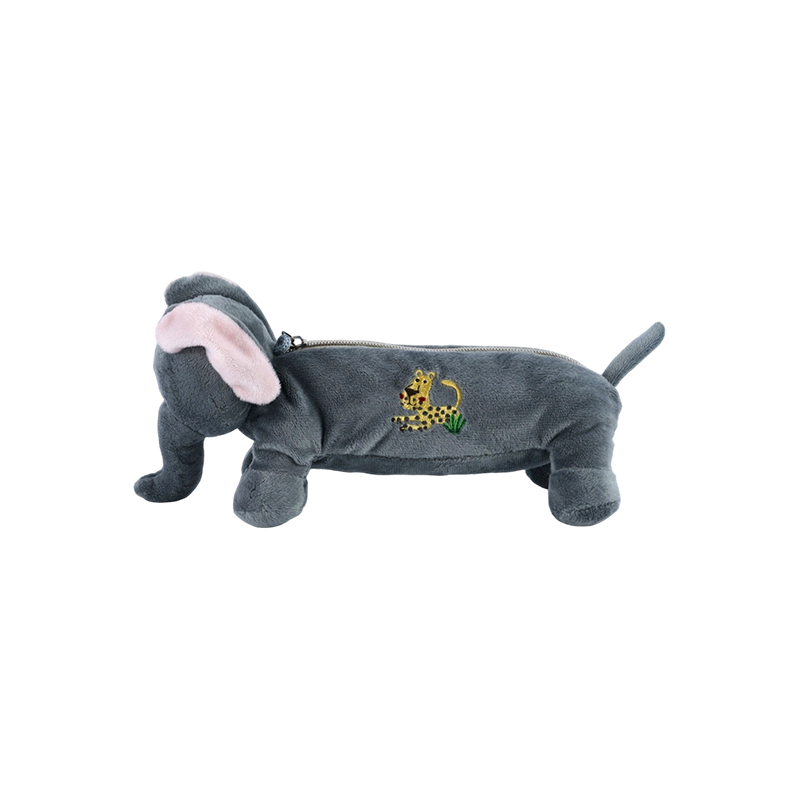 STA0986 Animal Plush Pencil Case Collection –  Frog/Monkey/Lion/Elephant/Pig