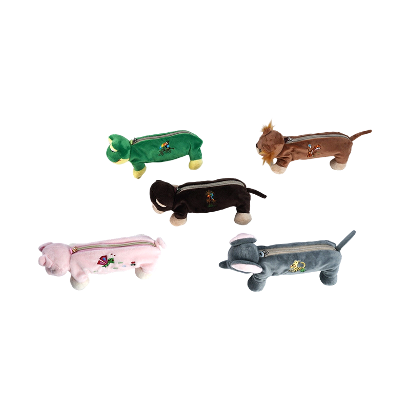 STA0986 Animal Plush Pencil Case Collection –  Frog/Monkey/Lion/Elephant/Pig