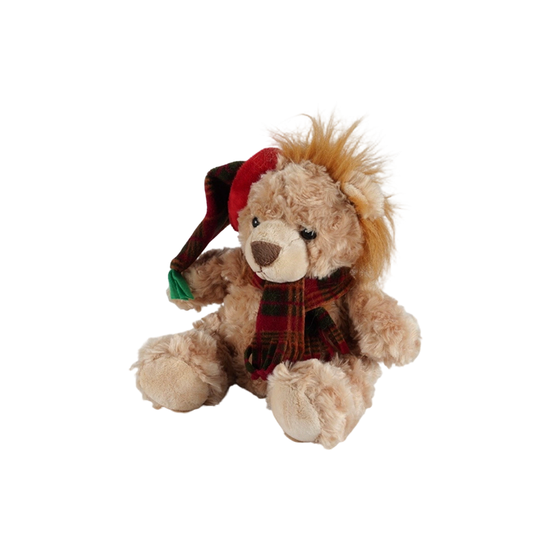 STA01314 Christmas Forest Animal Plush Toy Collection — Lion / Elephant / Panda / Brown Bear