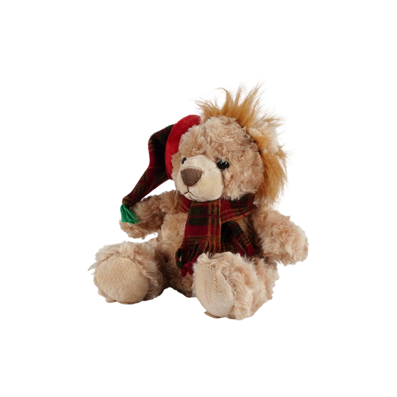 STA01314 Christmas Forest Animal Plush Toy Collection — Lion / Elephant / Panda / Brown Bear