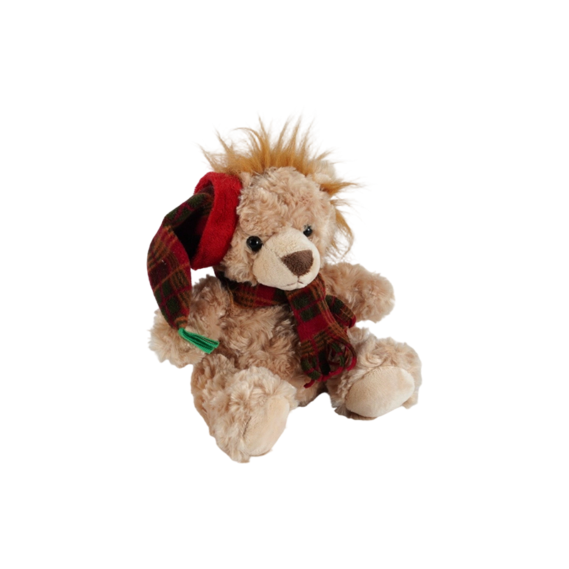 STA01314 Christmas Forest Animal Plush Toy Collection — Lion / Elephant / Panda / Brown Bear