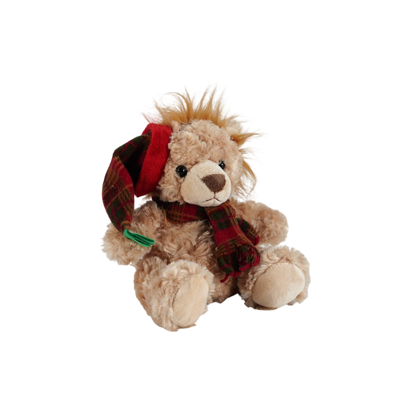 STA01314 Christmas Forest Animal Plush Toy Collection — Lion / Elephant / Panda / Brown Bear