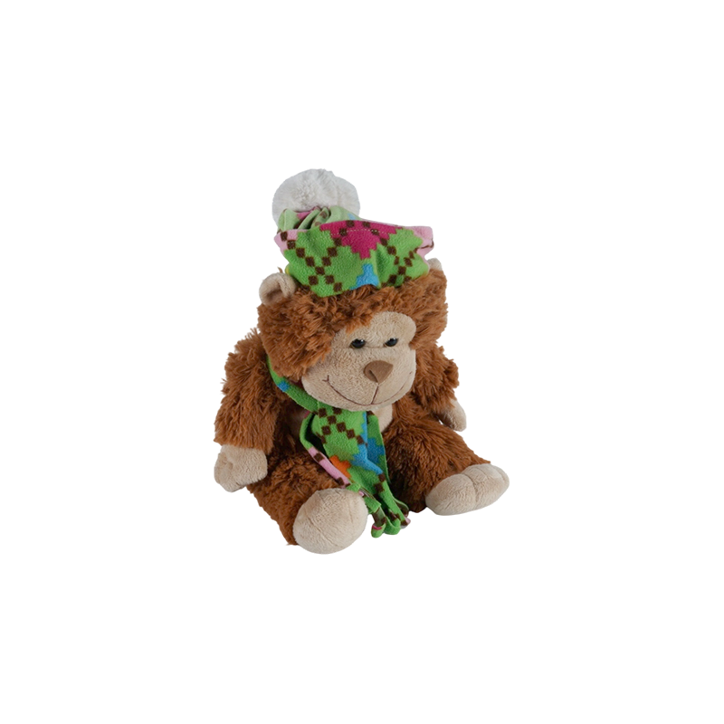 STA01366 Colorful Scarf Series Plush Toys – Monkey, Tiger, Bear