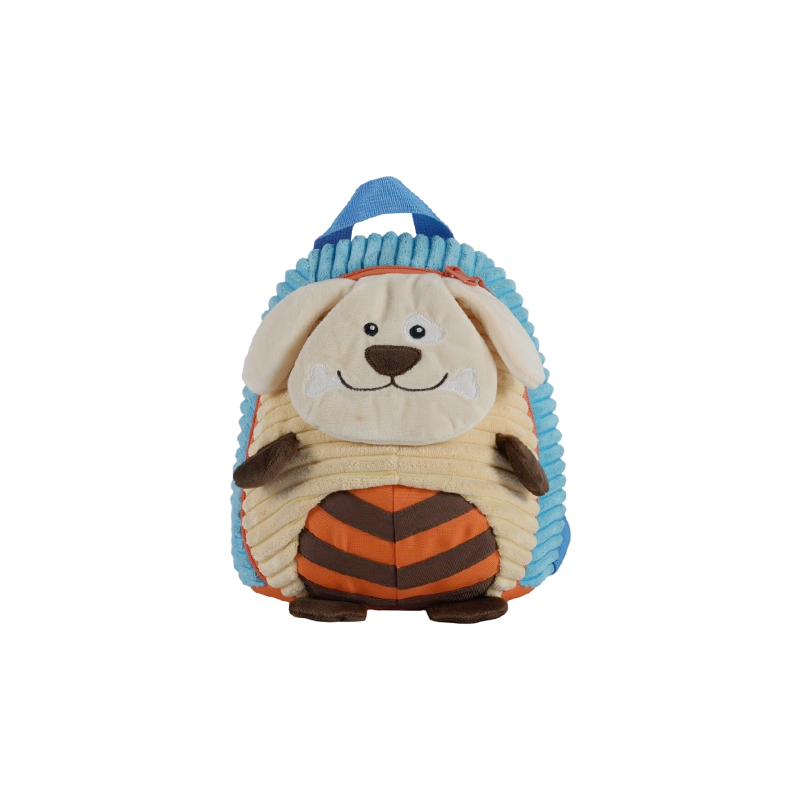 Fine-wale Corduroy Puppy-Shaped Kid Backpack for Boys