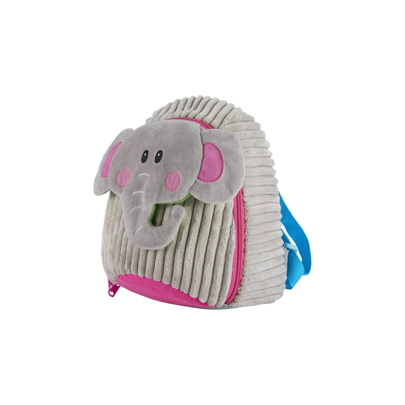Fine-wale Corduroy Elephant-Shaped Kids Backpack for Boys