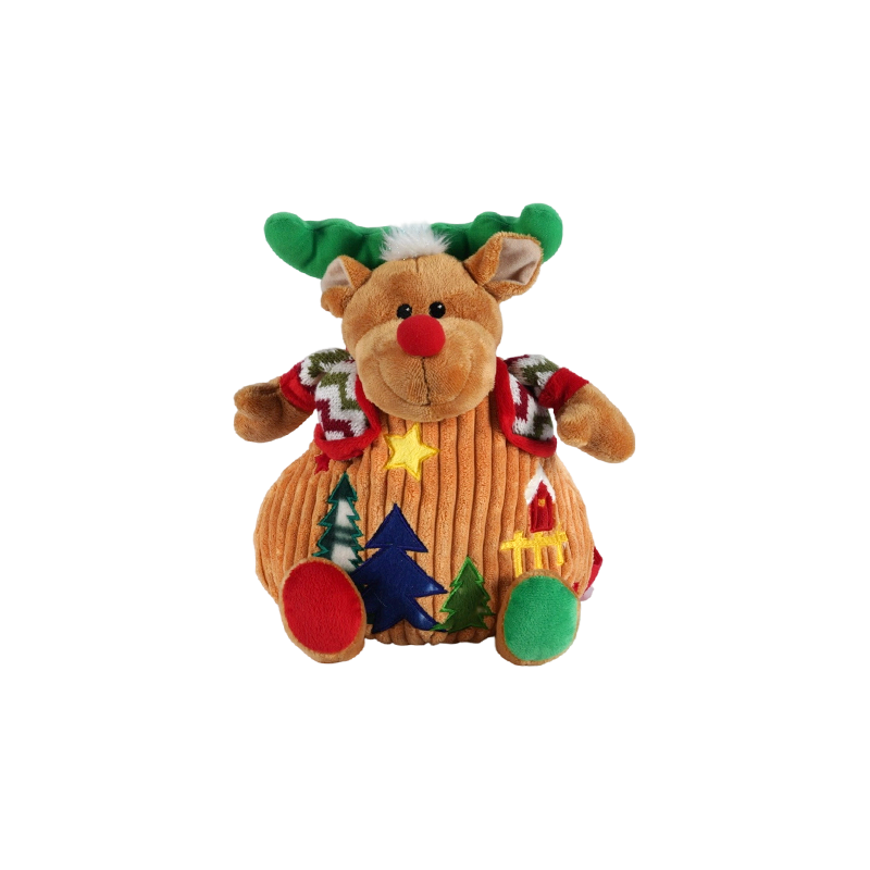 Fine-wale Corduroy Christmas Reindeer-Shaped Kids Backpack