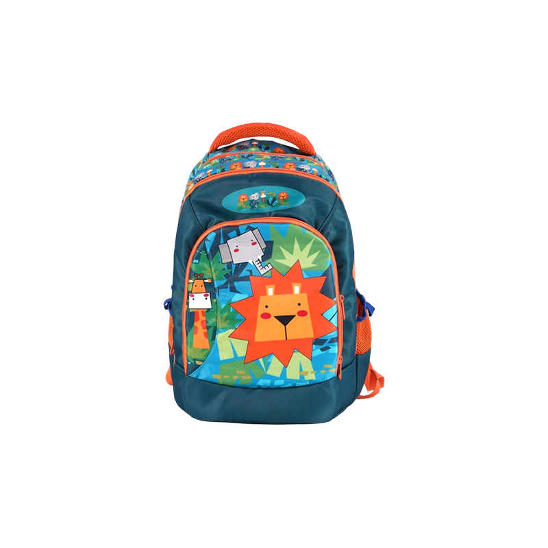 Oxford Fabric Lion Print Ergonomic Kids Backpack
