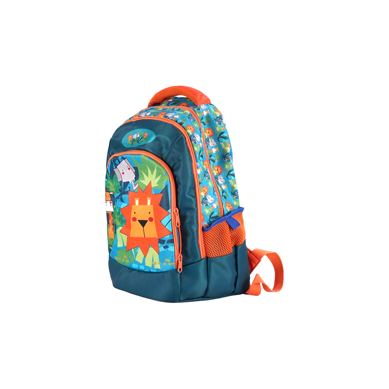 Oxford Fabric Lion Print Ergonomic Kids Backpack
