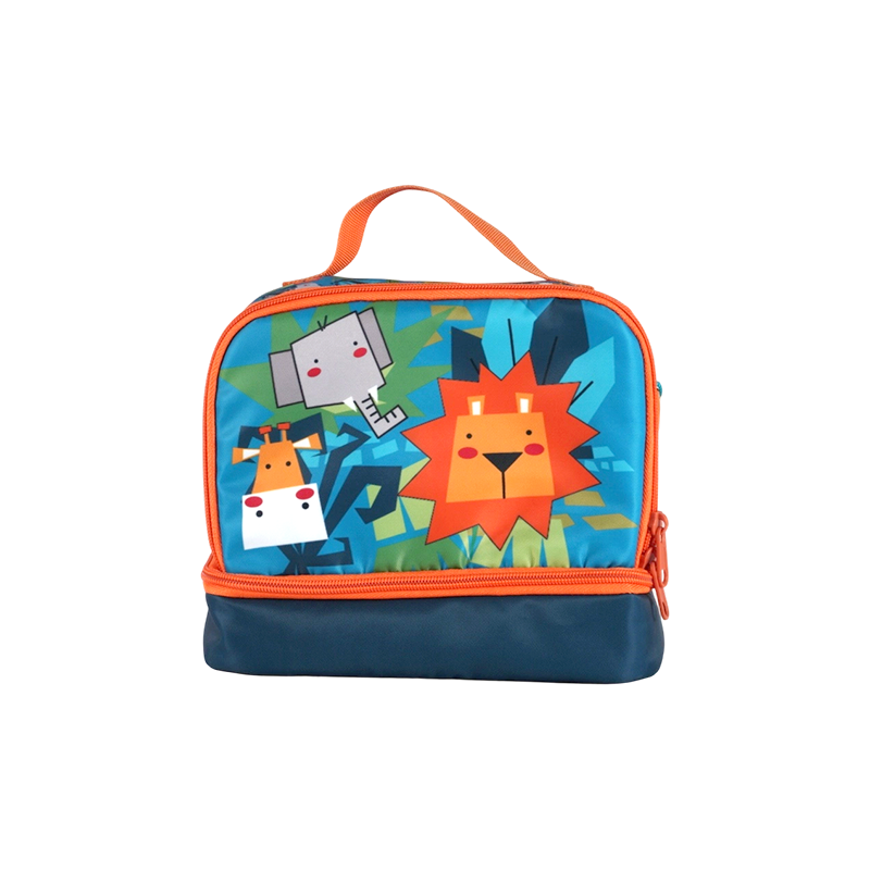 Oxford Fabric Lion Print Kids Lunch Box Bag