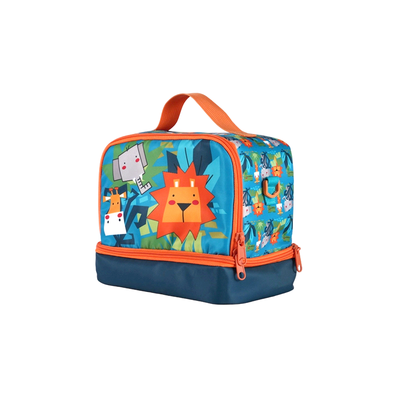 Oxford Fabric Lion Print Kids Lunch Box Bag