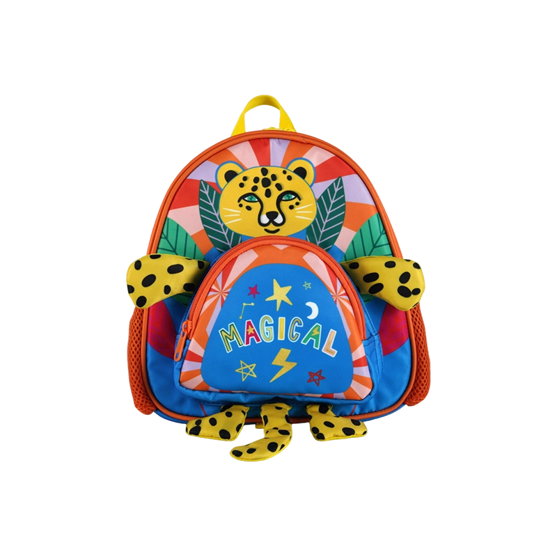 Oxford Fabric Leopard Pattern Kids Backpack
