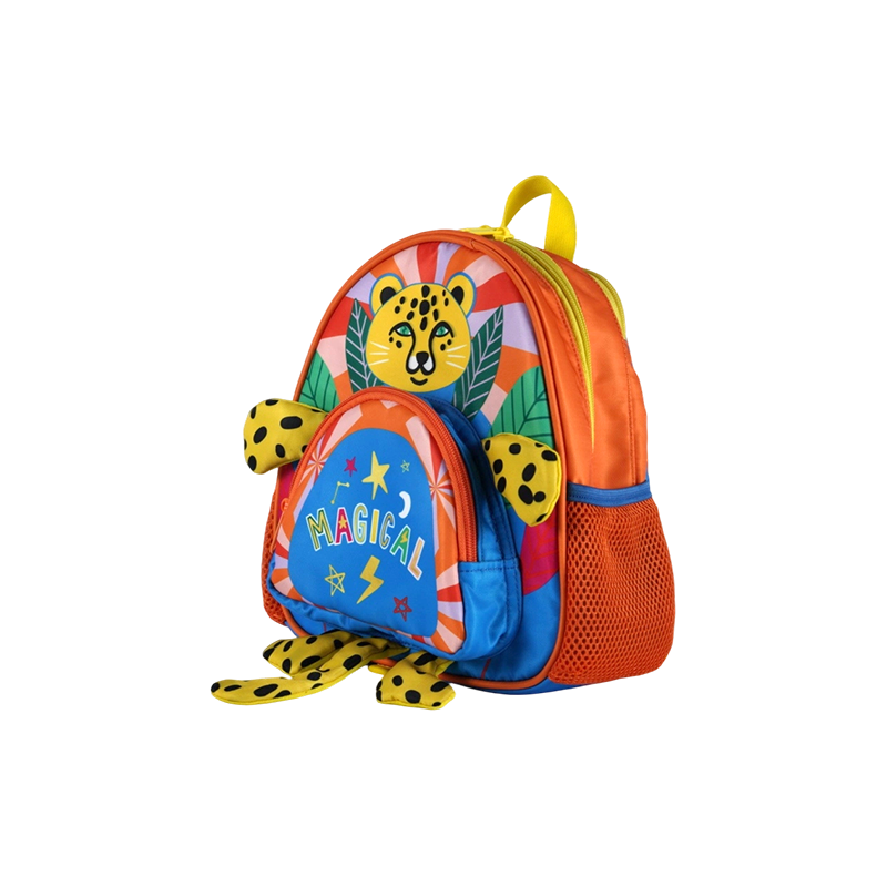 Oxford Fabric Leopard Pattern Kids Backpack