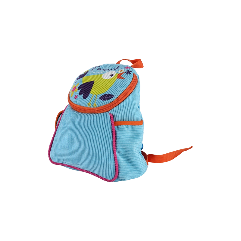 Corduroy Little Bird Print Kids Backpack