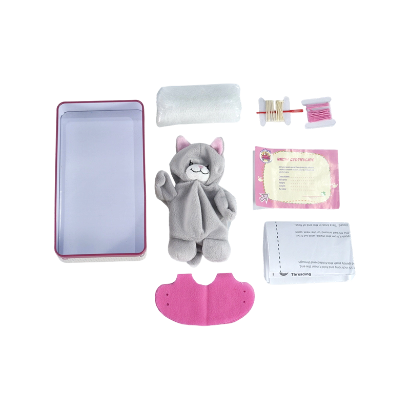 Grey Cat Handmade Plush DIY Craft Making Kit