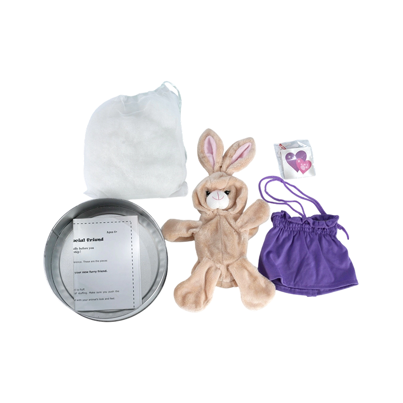 Princess Bunny DIY Plush Kit With Purple Dress