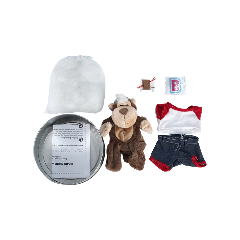 Retro Baseball Monkey DIY Plush Craft Kit