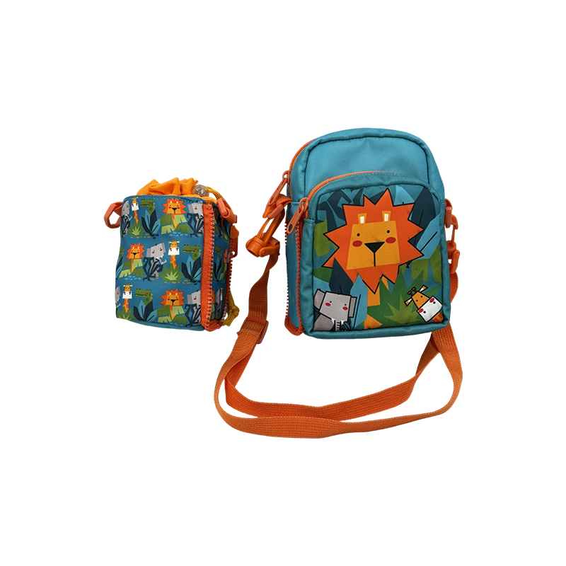 Oxford Fabric 2-in-1 Kids Backpack Set with Detachable Water Bottle Bag