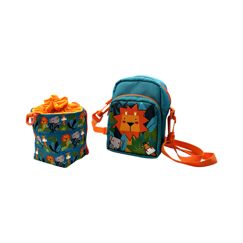 Oxford Fabric 2-in-1 Kids Backpack Set with Detachable Water Bottle Bag