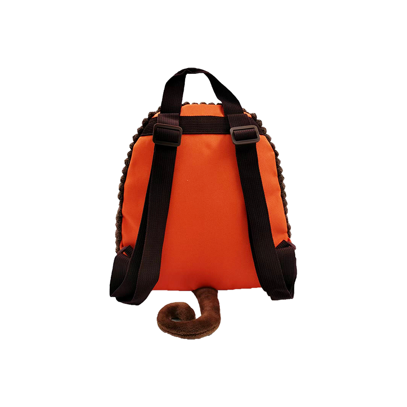 Fine-wale Corduroy Monkey-Shaped Kids Backpack for Boys
