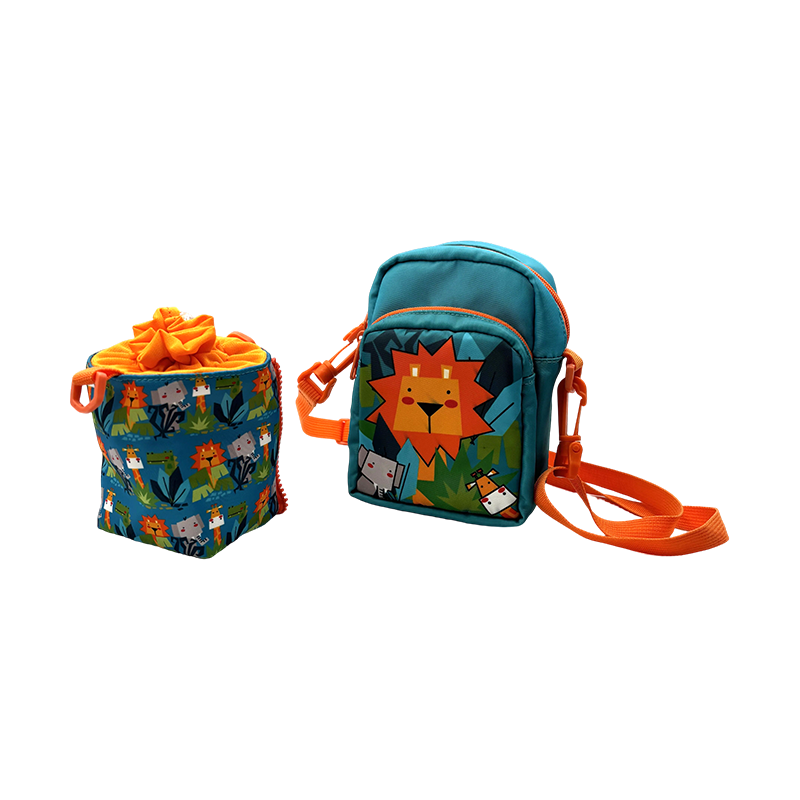 Oxford Fabric 2-in-1 Kids Backpack Set with Detachable Water Bottle Bag